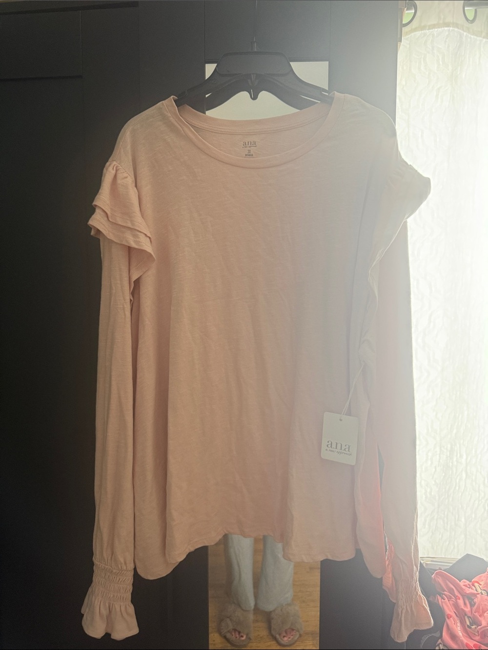 a.n.a Blush Pink Women's Crewneck Tee